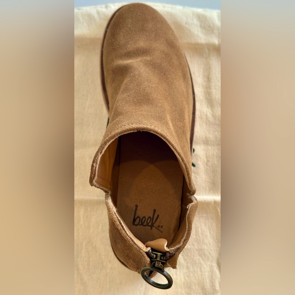 Beek! Ankle Bootie/“Falcon” Suede/Zip-up/Chestnut/Size-7.5 - Picture 9 of 16